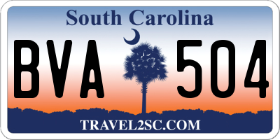SC license plate BVA504