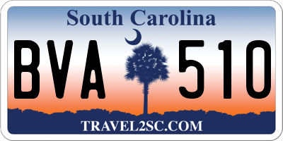 SC license plate BVA510