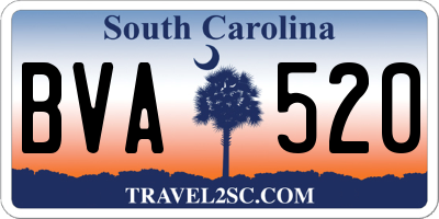 SC license plate BVA520
