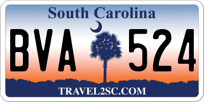 SC license plate BVA524