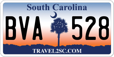 SC license plate BVA528