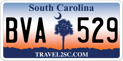 SC license plate BVA529