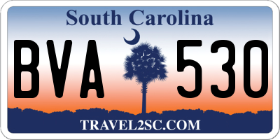 SC license plate BVA530
