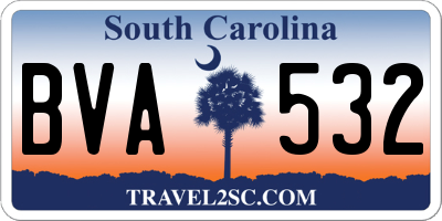 SC license plate BVA532