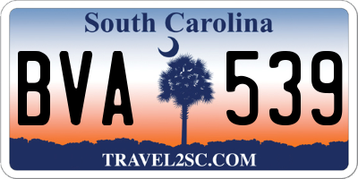 SC license plate BVA539