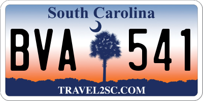 SC license plate BVA541