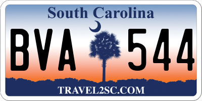 SC license plate BVA544