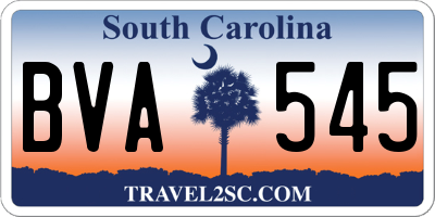 SC license plate BVA545
