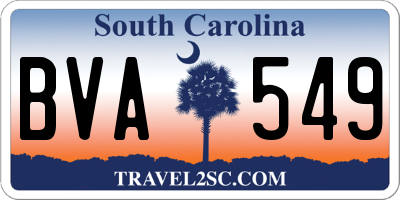 SC license plate BVA549