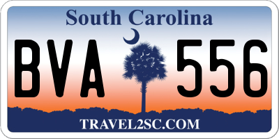 SC license plate BVA556