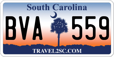 SC license plate BVA559