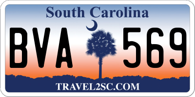 SC license plate BVA569
