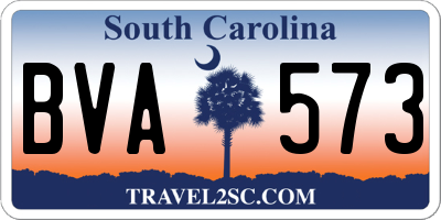 SC license plate BVA573