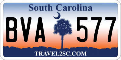 SC license plate BVA577