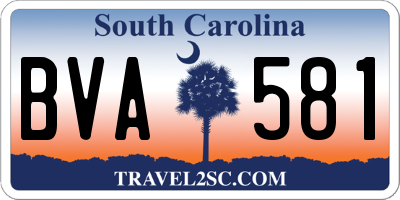 SC license plate BVA581