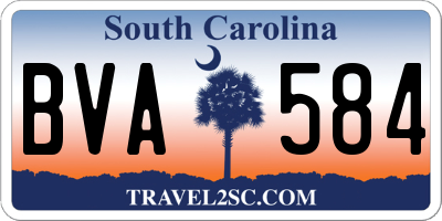 SC license plate BVA584