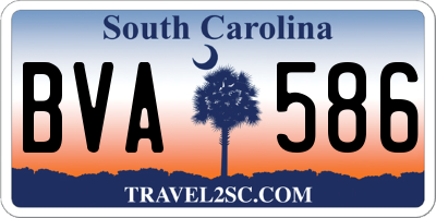SC license plate BVA586