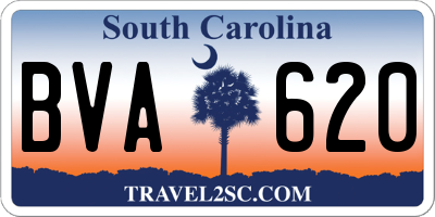 SC license plate BVA620