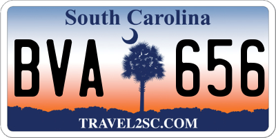 SC license plate BVA656