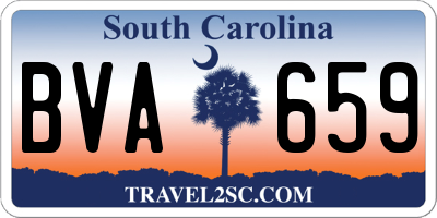 SC license plate BVA659