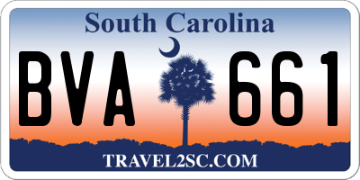 SC license plate BVA661
