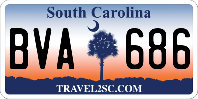 SC license plate BVA686