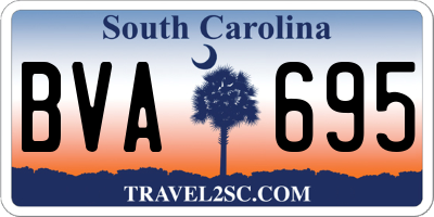 SC license plate BVA695