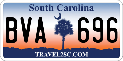 SC license plate BVA696