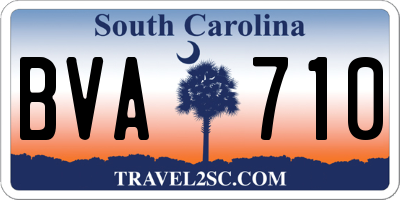 SC license plate BVA710