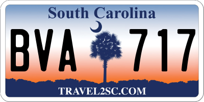 SC license plate BVA717