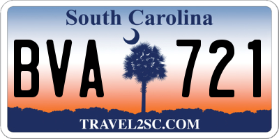 SC license plate BVA721