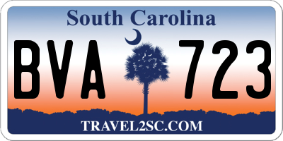SC license plate BVA723