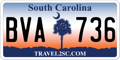 SC license plate BVA736