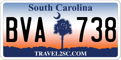 SC license plate BVA738