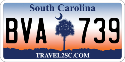 SC license plate BVA739