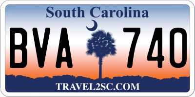 SC license plate BVA740