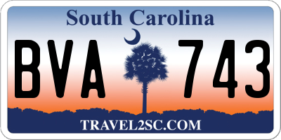 SC license plate BVA743