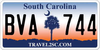SC license plate BVA744