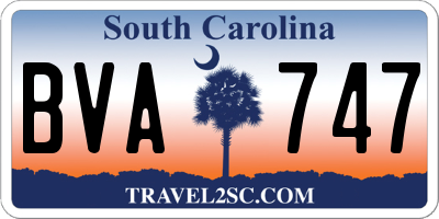 SC license plate BVA747
