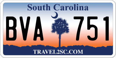 SC license plate BVA751