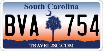 SC license plate BVA754