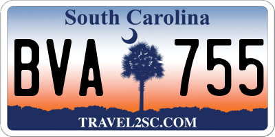 SC license plate BVA755