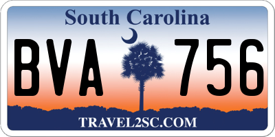 SC license plate BVA756