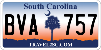 SC license plate BVA757