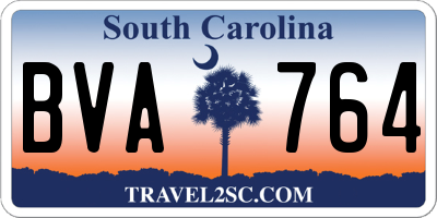 SC license plate BVA764