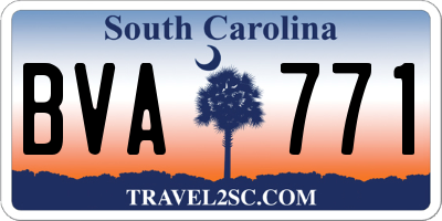 SC license plate BVA771