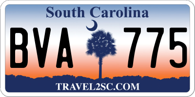 SC license plate BVA775