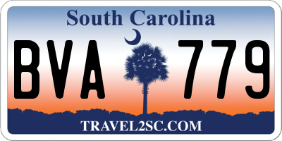 SC license plate BVA779