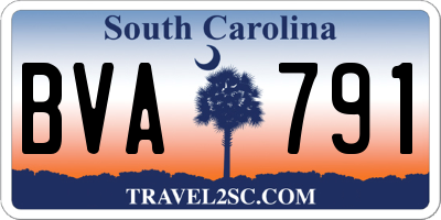 SC license plate BVA791