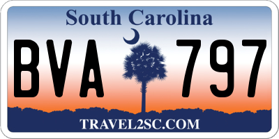 SC license plate BVA797
